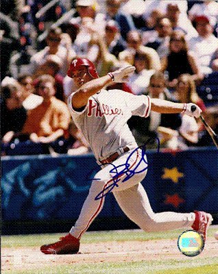 Autographed/Hand Signed Pat Burrell 8x10 Photo Philadelphia Phillies