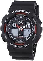 Casio Ga-100-1A4Er Men's Combi Watch with G-Shock Resin Strap