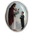 First Communion Oval Pin - Boy