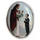 First Communion Oval Pin - Boy