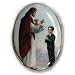 First Communion Oval Pin - Boy