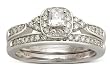14K White Gold Diamond Wedding Set - 0.50 Ct.