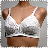 Art-Beau IVORY FLORAL NO WIRE FULL COVER BRA #2520 38A