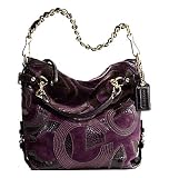 Coach Inlaid Signature C Leather Brooke Plum Purple Bag 14339