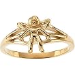 14K Yellow Gold Angel Chastity Ring