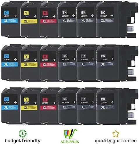 Compatible Brother LC103 - Value Pack - 18 XL ink cartridges for Brother MFCJ245, MFCJ285DW, MFCJ450DW