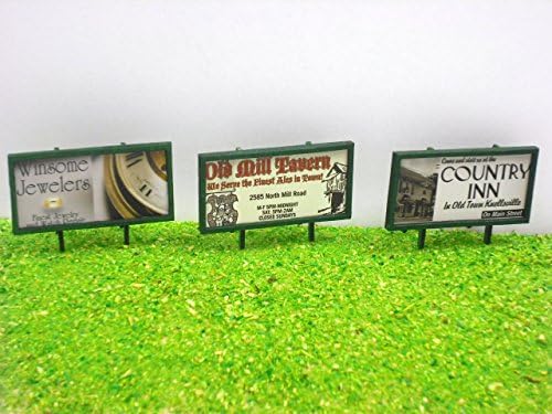 Train Time Laser N SCALE ** Laser Cut ** Custom Billboard Sign Kit - ( 3 Pack )