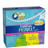 Best Price Tampax Pearl Multipax Tampons with Plastic Applicator-Fresh Scent-36 ct (Pack of 3)