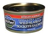 Wild Planet Wild Alaskan Sockeye Salmon, Skinlees & Boneless, 6 Ounce Can (Pack of 4)