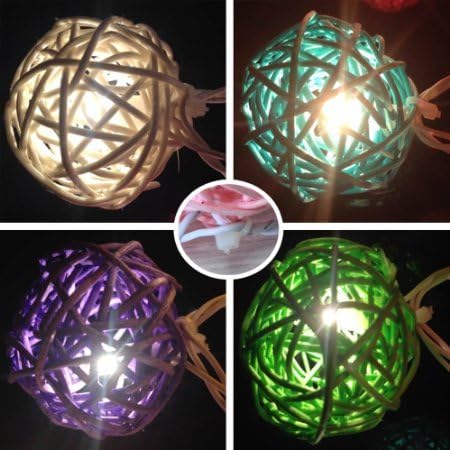 Eligrow Multi Color Rattan Halogen Bulb 2.5m 110v Fairy String Lights Christmas, Wedding and Party Decoration, with Unique Package