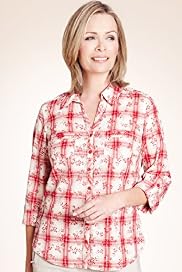 Classic Collection Pure Cotton Floral Printed Checked Shirt