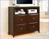 Dark wood finish TV - 07411V