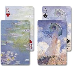 Woman with Parasol / Water Lilies - Bridge Double Deck Playing Cards
