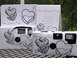 10 Pack Antique Silver Hearts Wedding Disposable 35mm Cameras in Gift Boxes with Matching Tents 27 Exp.