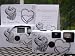 10 Pack Antique Silver Hearts Wedding Disposable 35mm Cameras in Gift Boxes with Matching Tents 27 Exp.