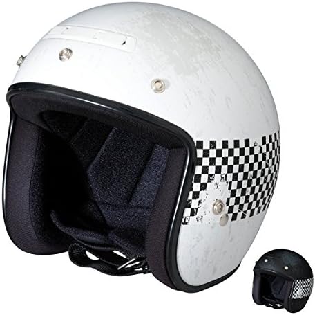 Z1R Jimmy Distressed Open Face Helmet - Black/White - Large