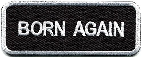 Born Again Christian Religion Jesus Slogan Retro Applique Iron-on Patch G-152