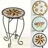 MOSAIK Tisch Star Mosaiktisch STERN Beistelltisch Gartentisch Blumentisch Blumensäule Gartendeko 35