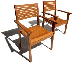 Strathwood Sheffield Dining Stackable Hardwood Armchair, Set of 2