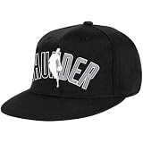 Adidas Oklahoma City Thunder Blackout Flat Brim Flex Hat Small/Medium