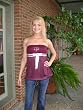Texas A&M - Two Toned Strapless Top