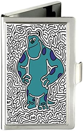 Monsters University Sully Custom Unique Business Name Card Wallet Holder Stainless Steel Case with gift box