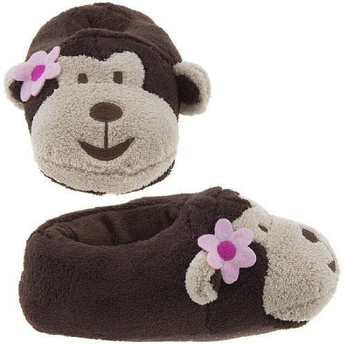 Capelli NY Plush Monkey Animal Slippers for Girls