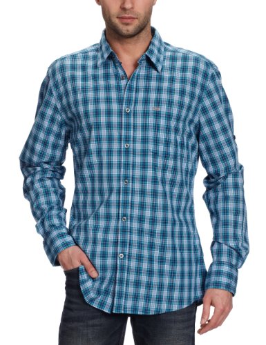 TOM TAILOR Herren Freizeithemd 20170040010/Floyd coloured check shir, Gr. 56 (XXL), Blau ( Preisvergleich