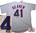 Tom Seaver Autographed/Hand Signed New York Mets Majestic Replica Baseball Jersey