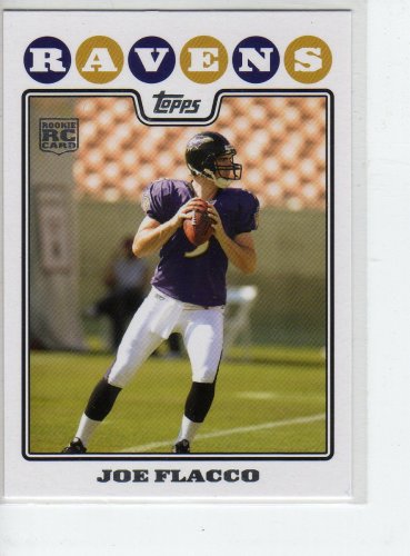 2008 Topps # 335 Joe Flacco ( Delaware ) RC - Rookie Card - Baltimore Ravens - NFL Trading Cards in a Protective Display Case!