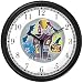 Halloween Haunted House Wall Clock by WatchBuddy Timepieces (Black Frame)
