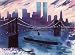 Brooklyn Bridge Art Print Poster By Mike Fitzpatrick, 39.75  x 27.5 