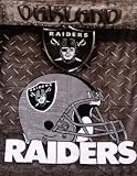 Oakland Raiders 60x80 Aggression Design Royal Plush Raschel Throw Blanket
