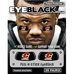 Central Michigan Chippewas NCAA Peel & Stick Eyeblack Strips (40 Strips) by EyeBlack