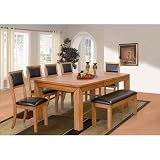 Chapman 6 Piece Rectangular Dining Set in Caramel