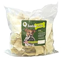 Pet Magasin Rawhide Chips for Dogs - US Natural Beef Rawhide Chews, 1 Pound Bag
