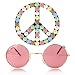 Apparel : "Love Around the World" Lennon Style Fashion Sunglasses - 3840