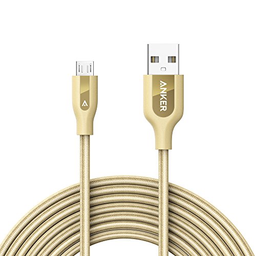 Anker PowerLine+ Micro USB (10ft) The Premium Durable Cable [Double Braided Nylon] for Samsung, Nexus, LG, Motorola, Android Smartphones and More