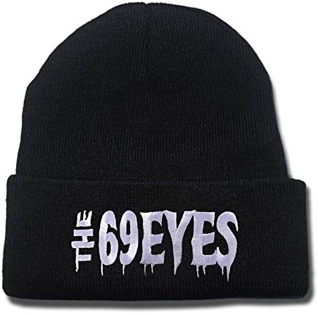 DEBANG The 69 Eyes Band Logo Beanie Fashion Unisex Embroidery Beanies Skullies Knitted Hats Skull Caps