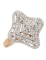 14k Pink Gold 1.04ctw Diamond Cocktail Ring LR141P Size 7.5