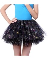 Anleolife 11" Kids Baby Girl Women All Use Sequins Tutu Skirts Black Halloween X'mas Dance Cosplay Dress(1pcs/lot)