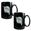 Florida Marlins MLB 2pc Black Ceramic Mug Set - Primary Logo