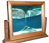 6x8-Sandscape-Turquoise Sand Picture-Mahogany Finish Frame