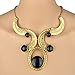 Less Like Women Vintage Acrylic Carved Bib Collar Statement Necklace Pendant