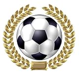 Wallmonkeys Peel and Stick Wall Decals - Fussball - Lorbeerkranz - 36