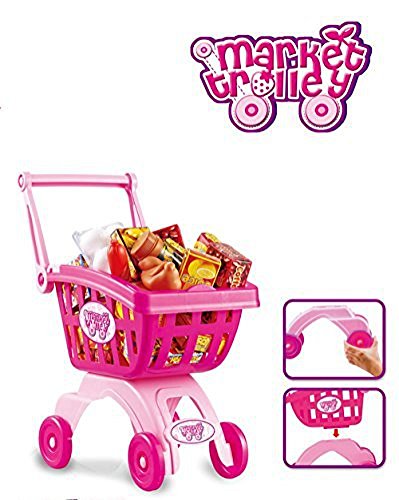Holy Stone Mini Shopping Cart Pretend Play Toy Color Pink Toy for Toddler
