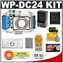 Canon WP-DC24 Waterproof Case with NB-5L Battery & Charger + WW-DC1 Weights + Cameta Bonus Accessory Kit for PowerShot SD790 IS Digital Camera