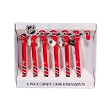 Ottawa Senators 6 Pk Acrylic Candy Cane Ornaments Size One Size