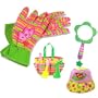 Melissa & Doug Sunny Patch TM Blossom Bright Tote Set and Magnifying Glass with Bella Butterfly Gloves and Mollie and Bollie Hat