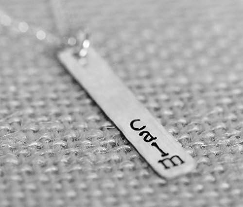 Custom Sterling Silver Word or Name Necklace - Vertical Hand Stamped - Choose 1, 2, or 3 Bars
